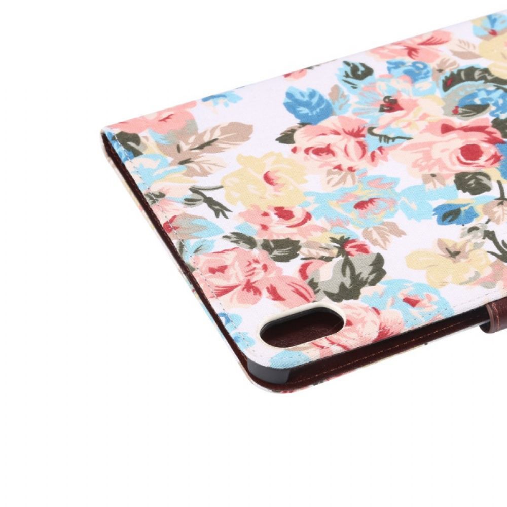 Leren Hoesje voor iPad Mini 6 (2021) Vrijheidsbloemen