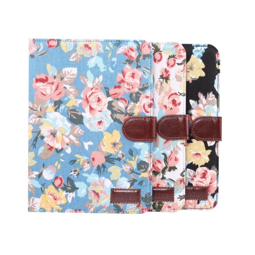 Leren Hoesje voor iPad Mini 6 (2021) Vrijheidsbloemen