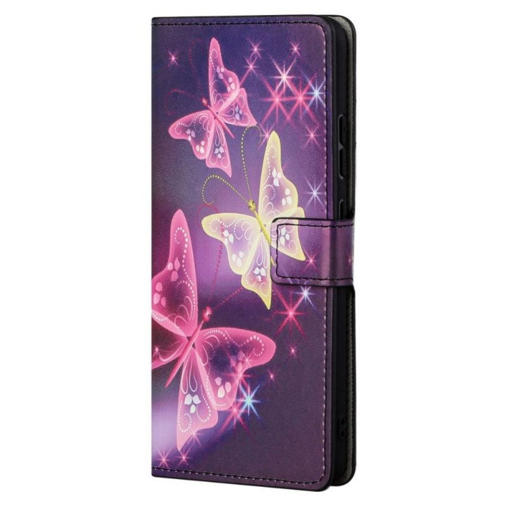 Folio-hoesje voor Xiaomi Redmi Note 11 Pro / 11 Pro 5G Vlinders En Bloemen