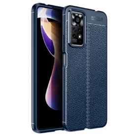 Hoesje voor Xiaomi Redmi Note 11 Pro / 11 Pro 5G Dubbellijnig Litchi-leereffect