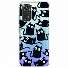 Hoesje voor Xiaomi Redmi Note 11 Pro / 11 Pro 5G Meerdere Zwarte Katten