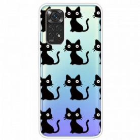 Hoesje voor Xiaomi Redmi Note 11 Pro / 11 Pro 5G Meerdere Zwarte Katten