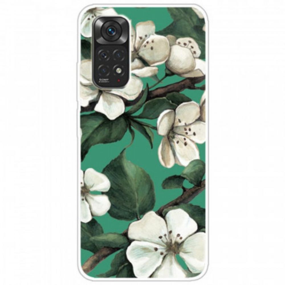 Hoesje voor Xiaomi Redmi Note 11 Pro / 11 Pro 5G Witte Bloemen