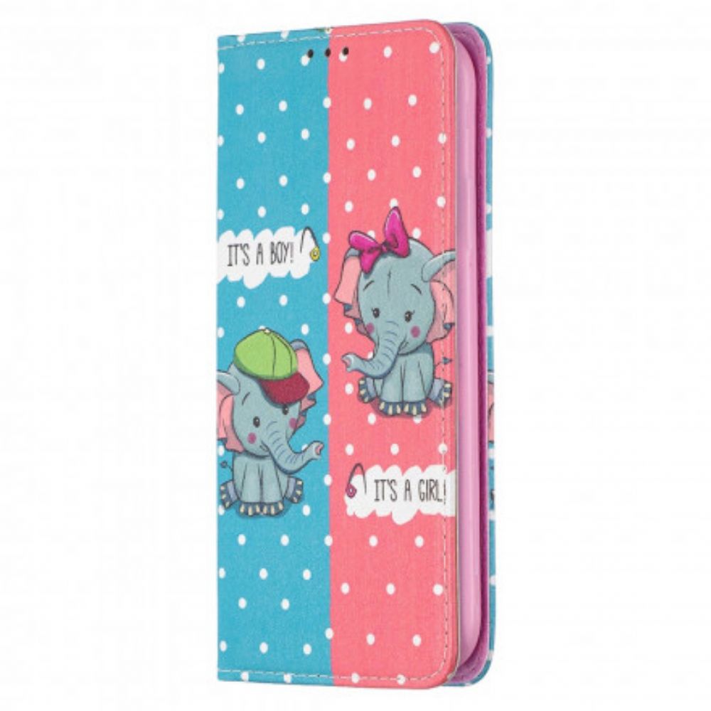 Bescherming Hoesje voor iPhone 11 Folio-hoesje Baby Olifanten