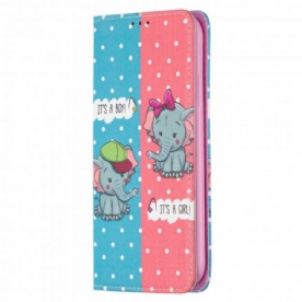 Bescherming Hoesje voor iPhone 11 Folio-hoesje Baby Olifanten