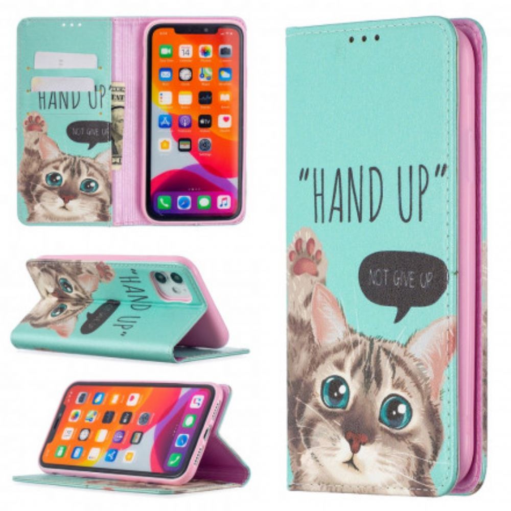 Bescherming Hoesje voor iPhone 11 Folio-hoesje Hand Omhoog