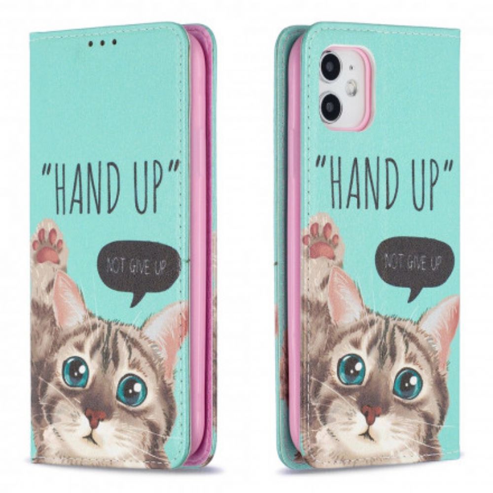 Bescherming Hoesje voor iPhone 11 Folio-hoesje Hand Omhoog