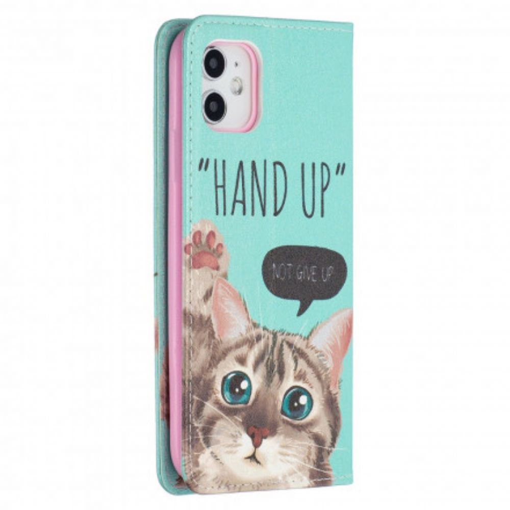 Bescherming Hoesje voor iPhone 11 Folio-hoesje Hand Omhoog