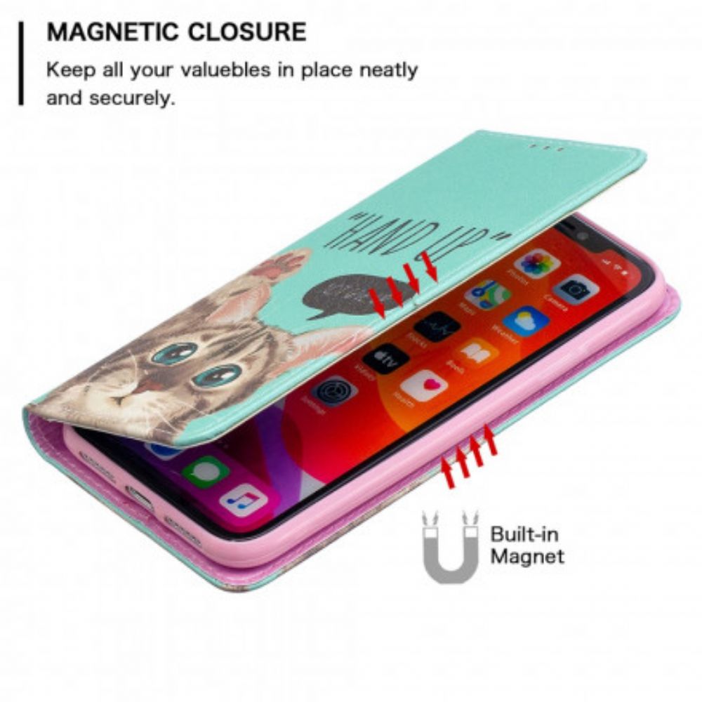 Bescherming Hoesje voor iPhone 11 Folio-hoesje Hand Omhoog