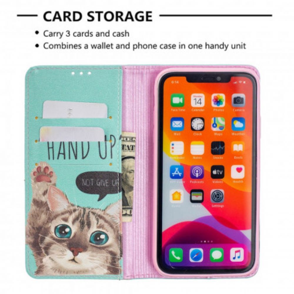 Bescherming Hoesje voor iPhone 11 Folio-hoesje Hand Omhoog