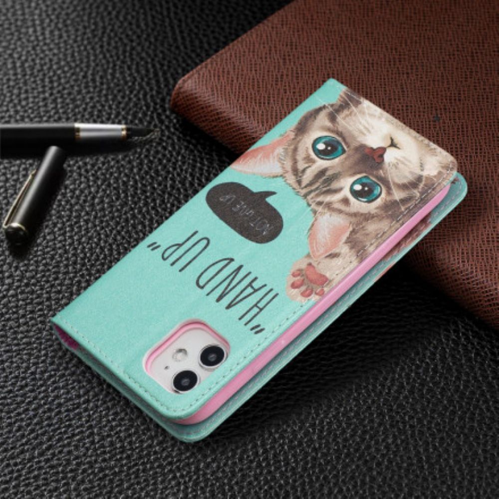 Bescherming Hoesje voor iPhone 11 Folio-hoesje Hand Omhoog