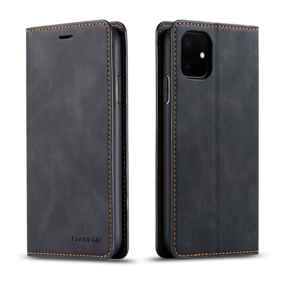 Bescherming Hoesje voor iPhone 11 Folio-hoesje Lederen Effect Forwenw