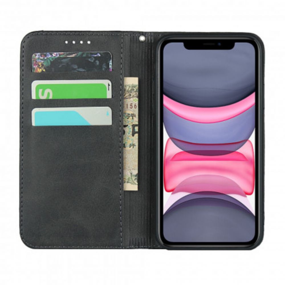 Bescherming Hoesje voor iPhone 11 Folio-hoesje Tweekleurig Leereffect Met Riem