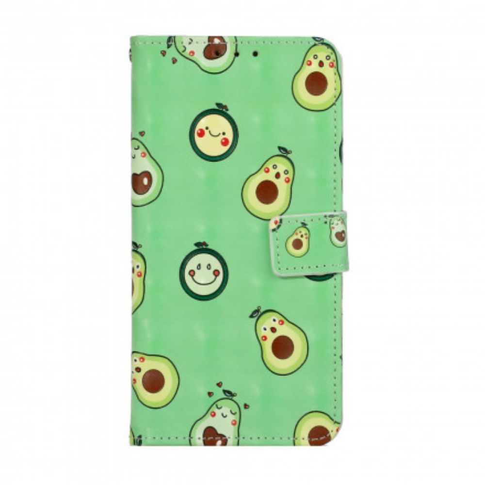 Folio-hoesje voor iPhone 11 Met Ketting Avocado Verstelbare Riem