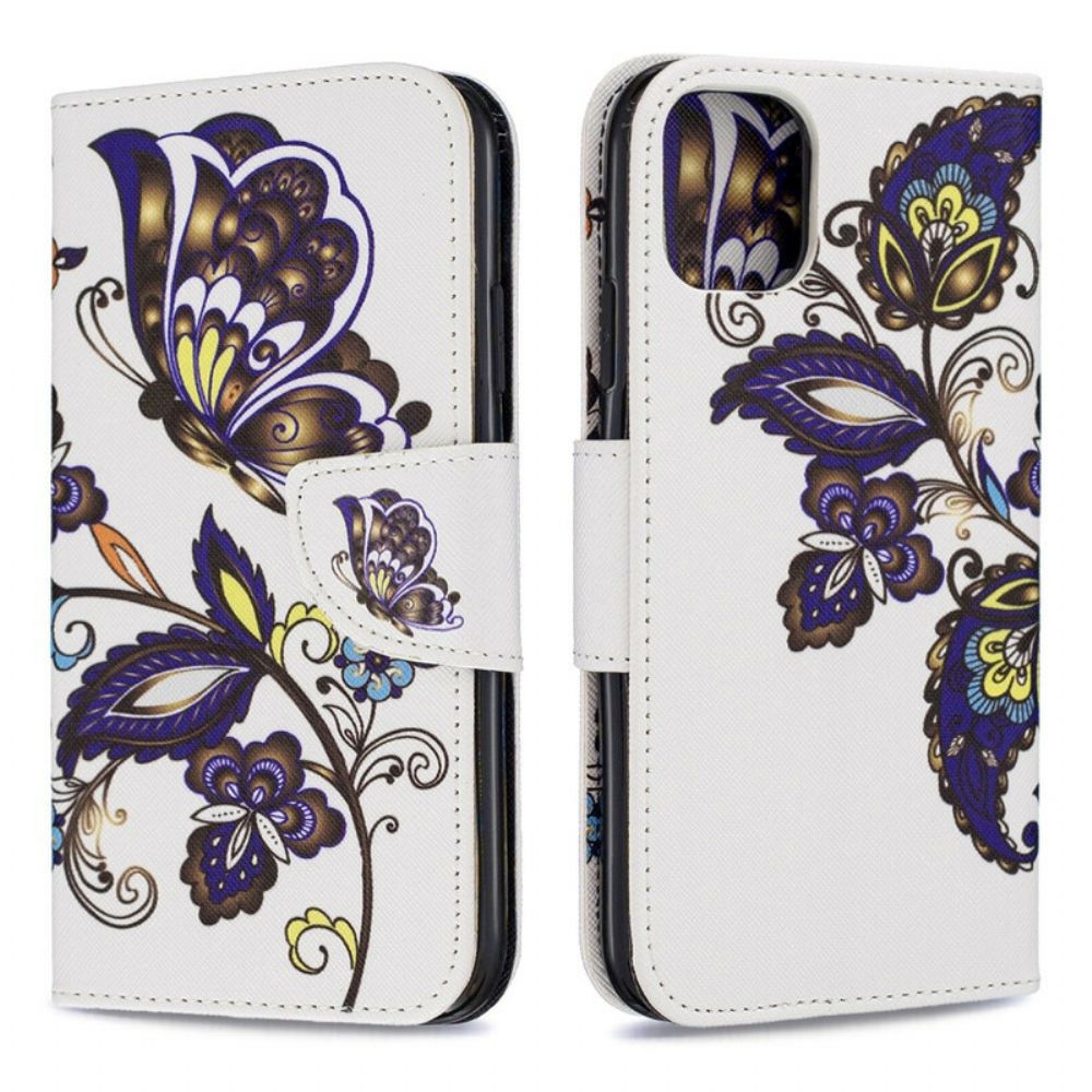 Folio-hoesje voor iPhone 11 Tatoo Vlinders