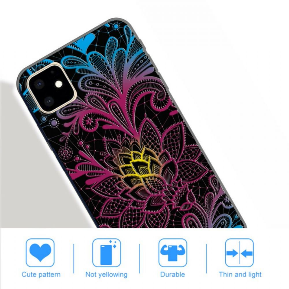 Hoesje voor iPhone 11 Bloemen Intens Gekleurd