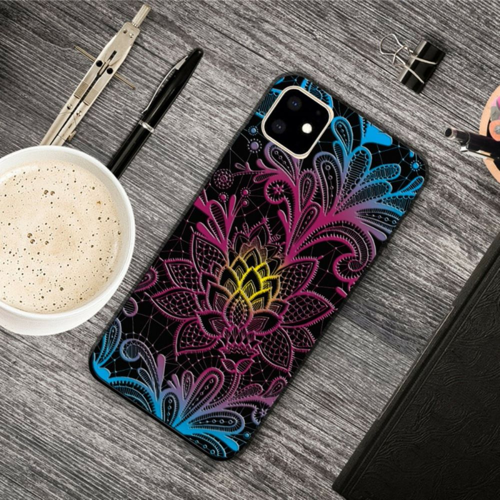 Hoesje voor iPhone 11 Bloemen Intens Gekleurd