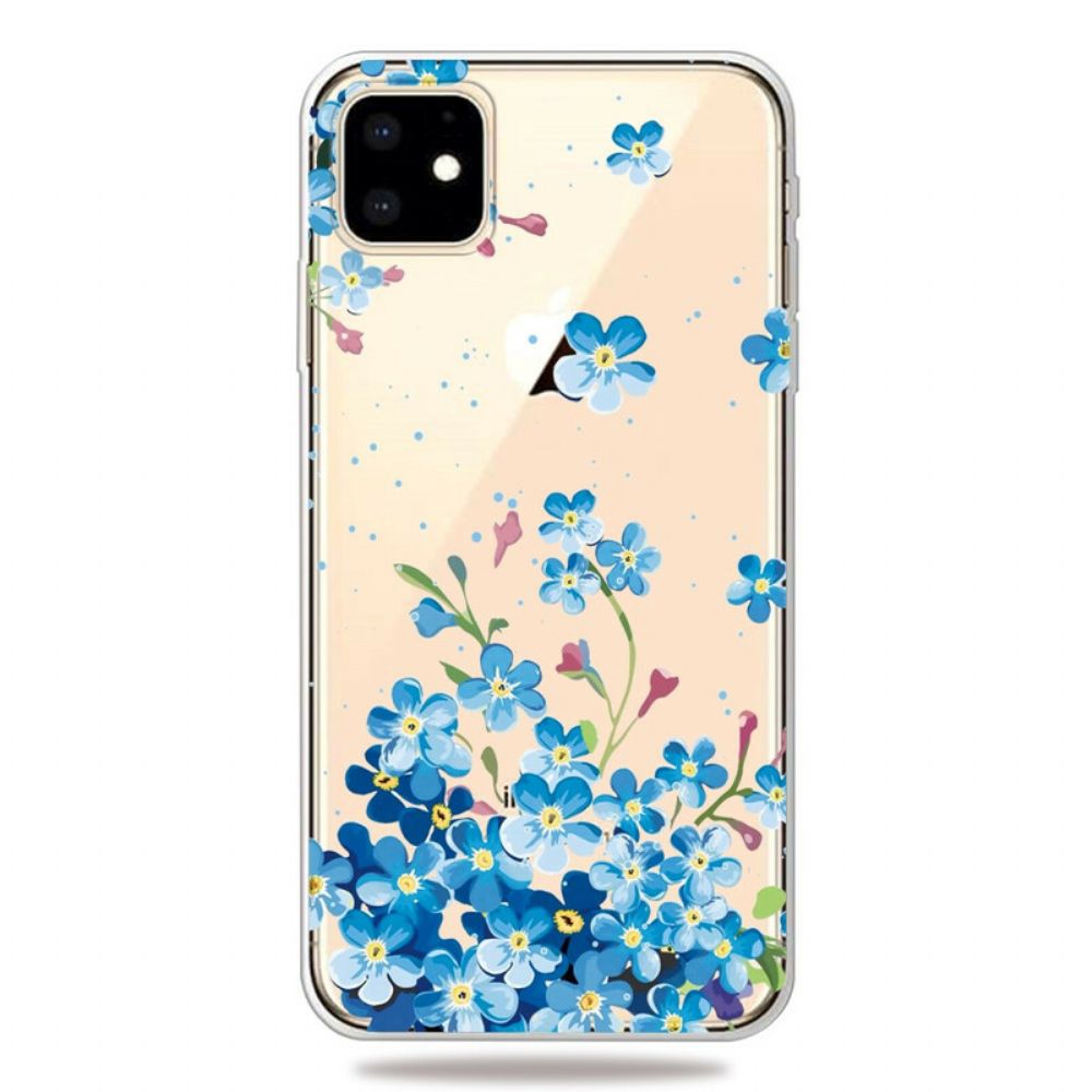 Hoesje voor iPhone 11 Boeket Blauwe Bloemen