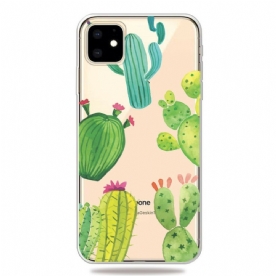 Hoesje voor iPhone 11 Cactus Aquarel