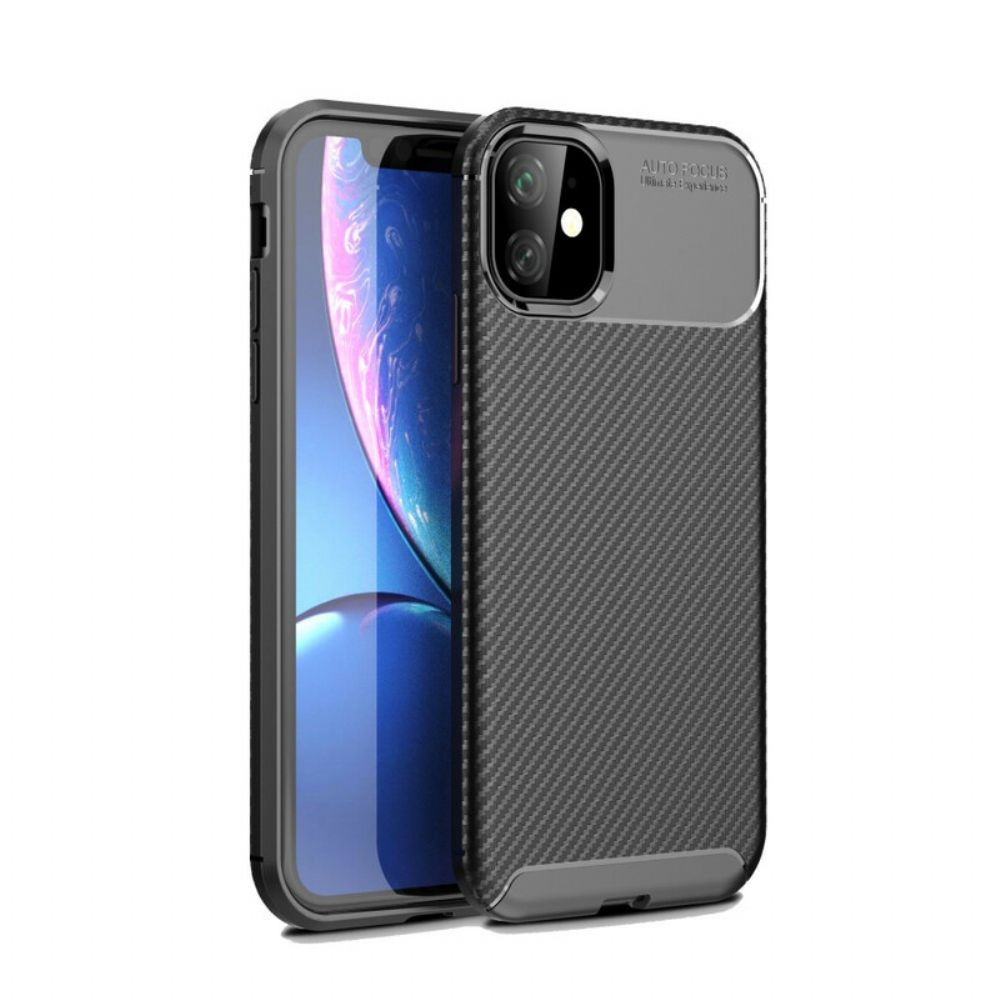 Hoesje voor iPhone 11 Flexibele Koolstofvezeltextuur