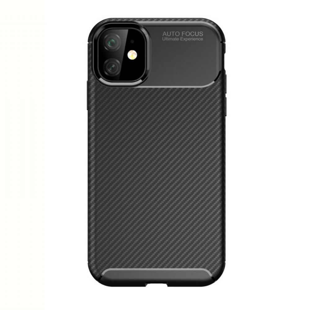 Hoesje voor iPhone 11 Flexibele Koolstofvezeltextuur