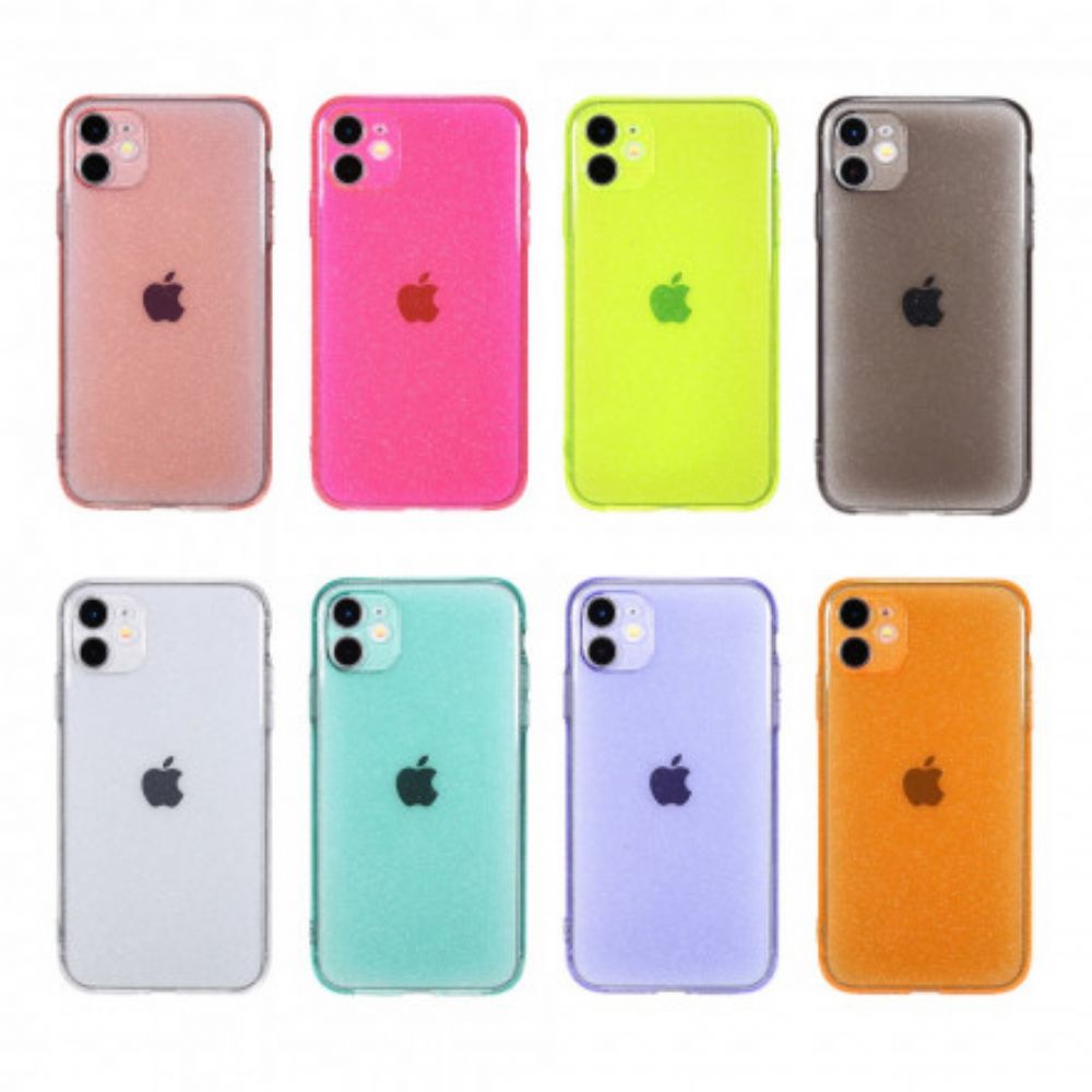 Hoesje voor iPhone 11 Fluorescerende Glitter