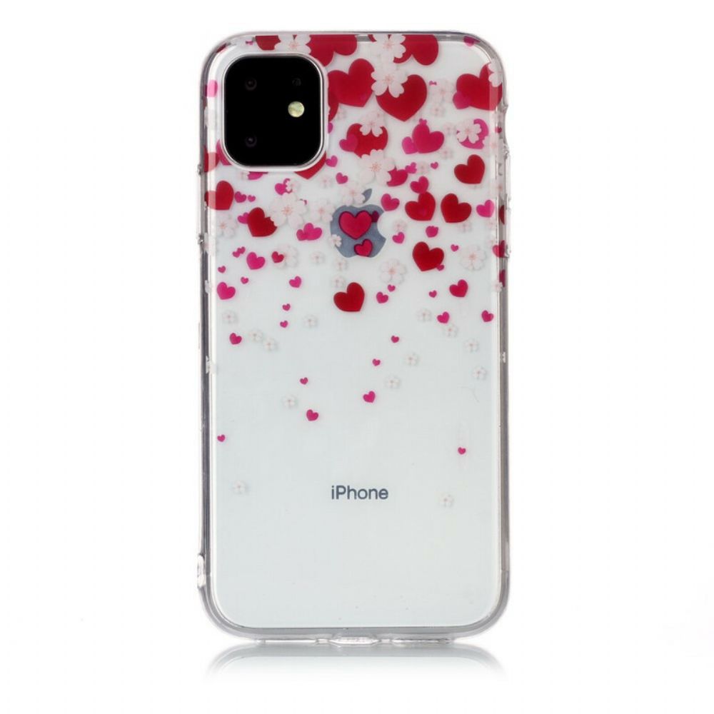 Hoesje voor iPhone 11 Hartenregen