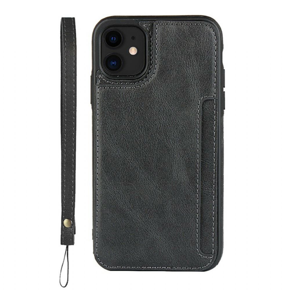 Hoesje voor iPhone 11 Kaarthouder En Lanyard