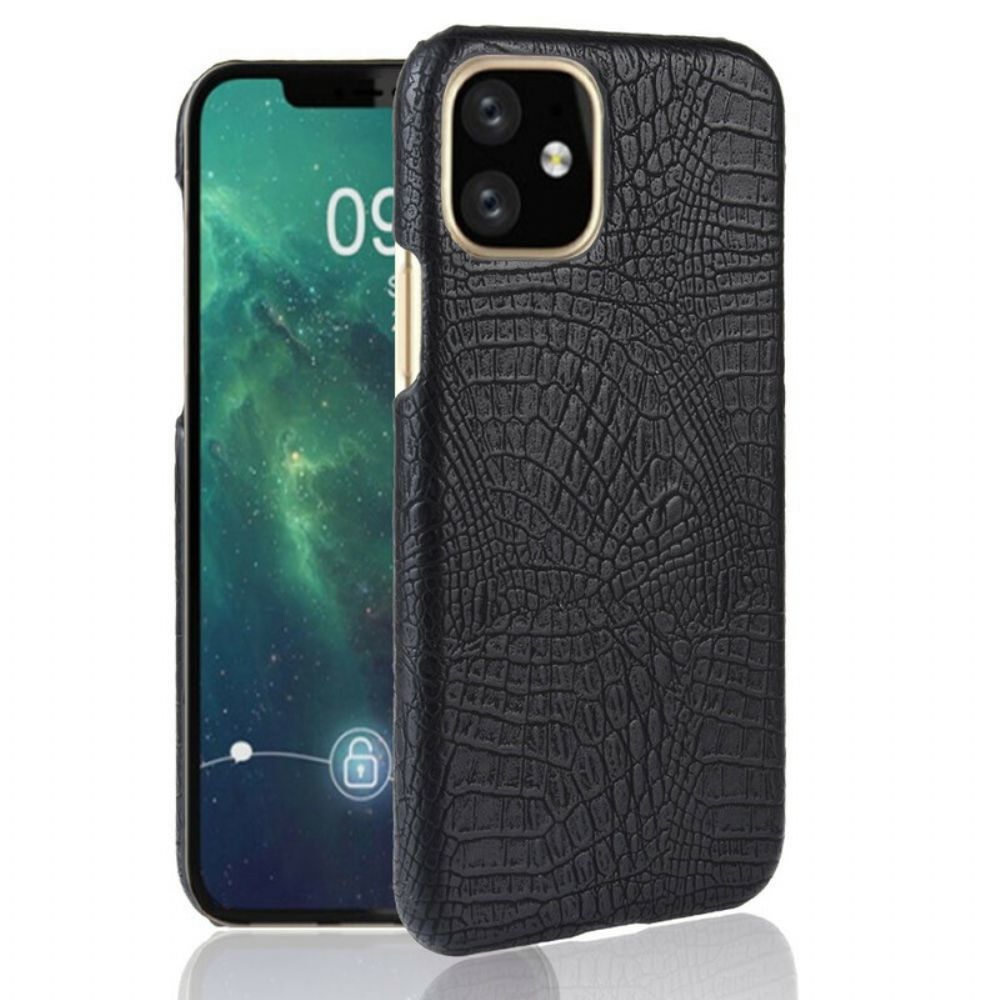 Hoesje voor iPhone 11 Krokodillenleer Stijl