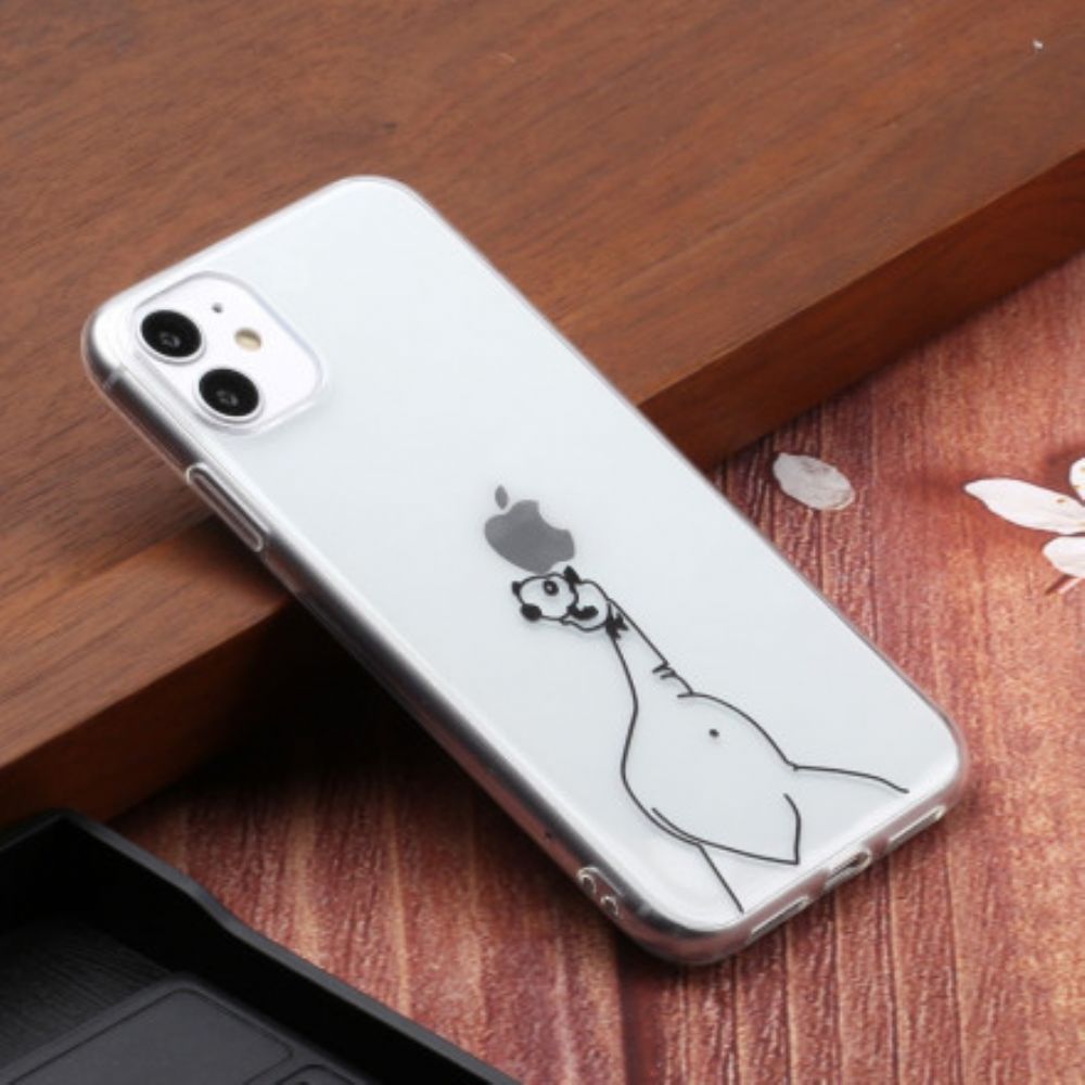 Hoesje voor iPhone 11 Logo Van Panda En Olifant Games