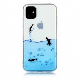 Hoesje voor iPhone 11 Naadloos Pinguïnspel