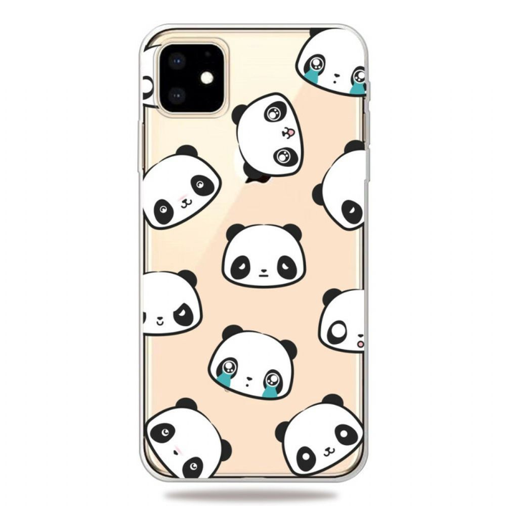 Hoesje voor iPhone 11 Sentimentele Panda's