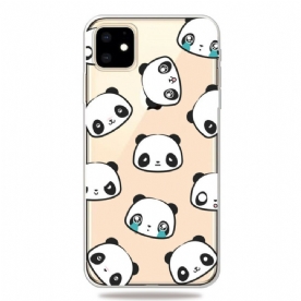 Hoesje voor iPhone 11 Sentimentele Panda's