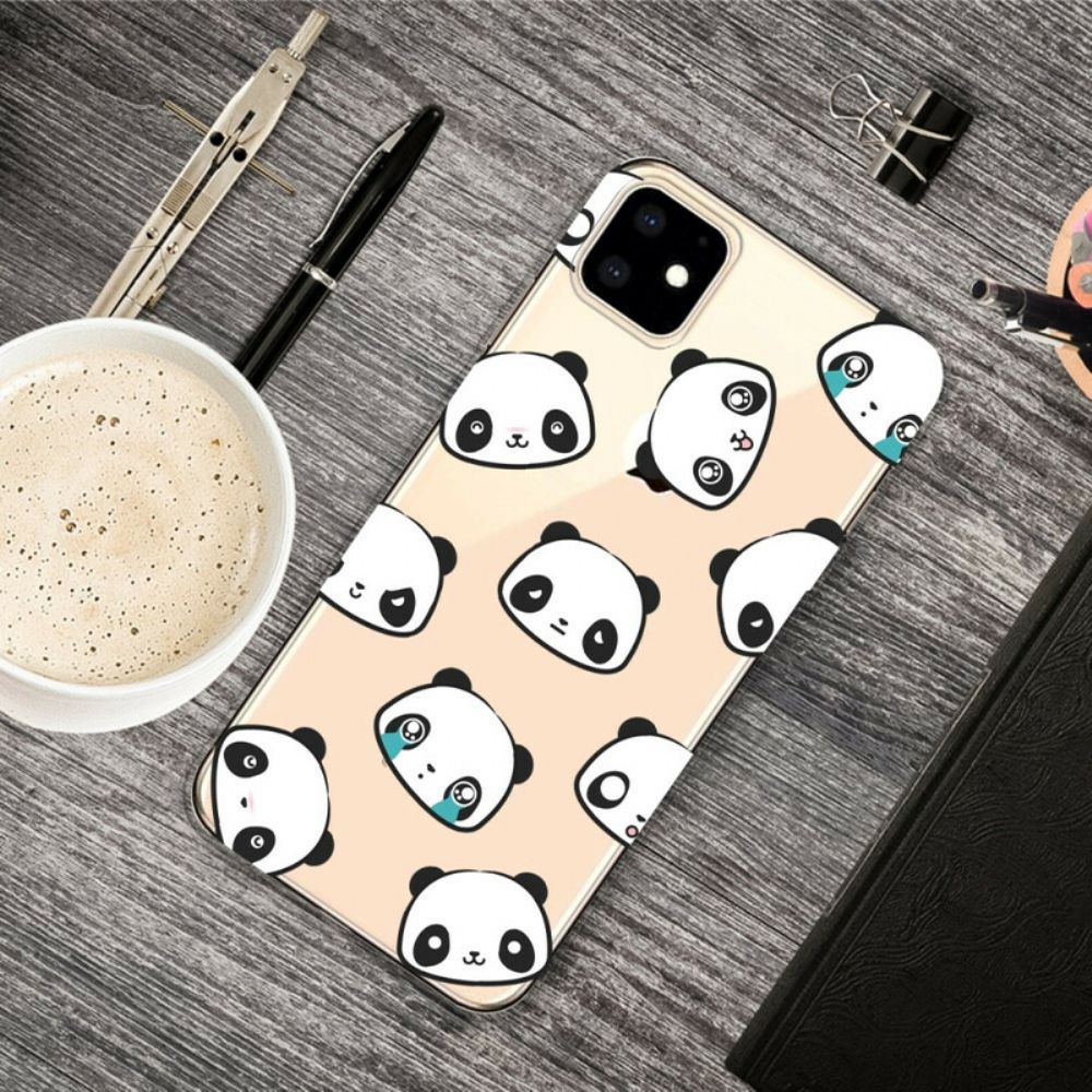 Hoesje voor iPhone 11 Sentimentele Panda's