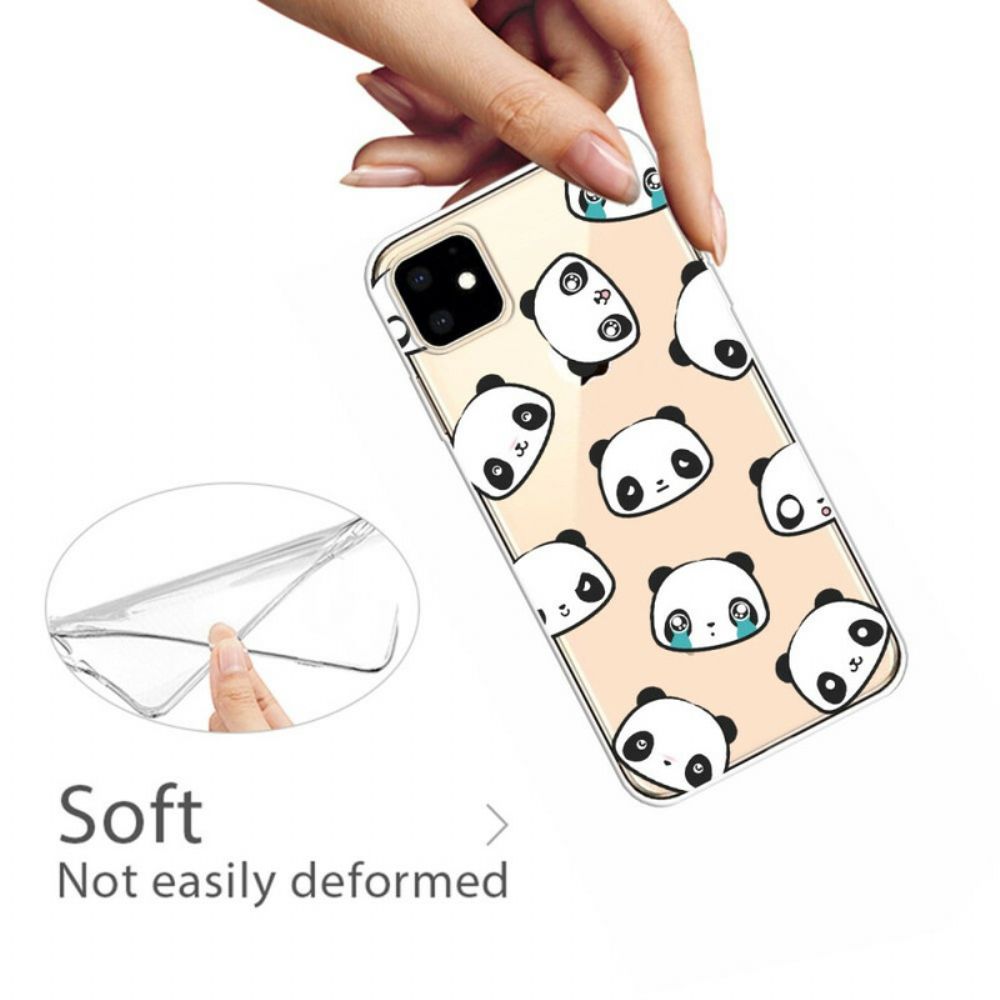 Hoesje voor iPhone 11 Sentimentele Panda's