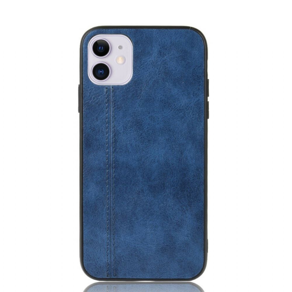 Hoesje voor iPhone 11 Stijl Lederen Stiksels