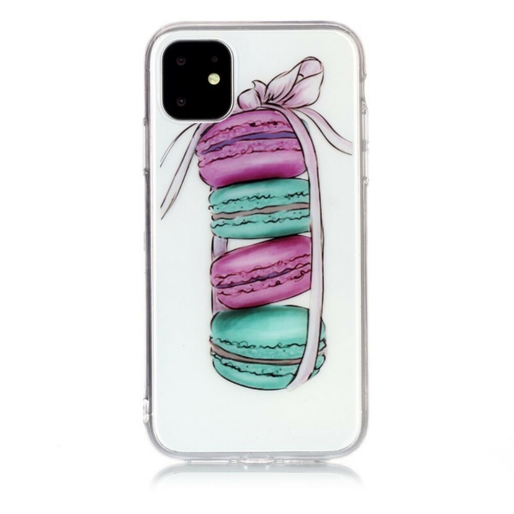 Hoesje voor iPhone 11 Transparante Gastronomische Macarons