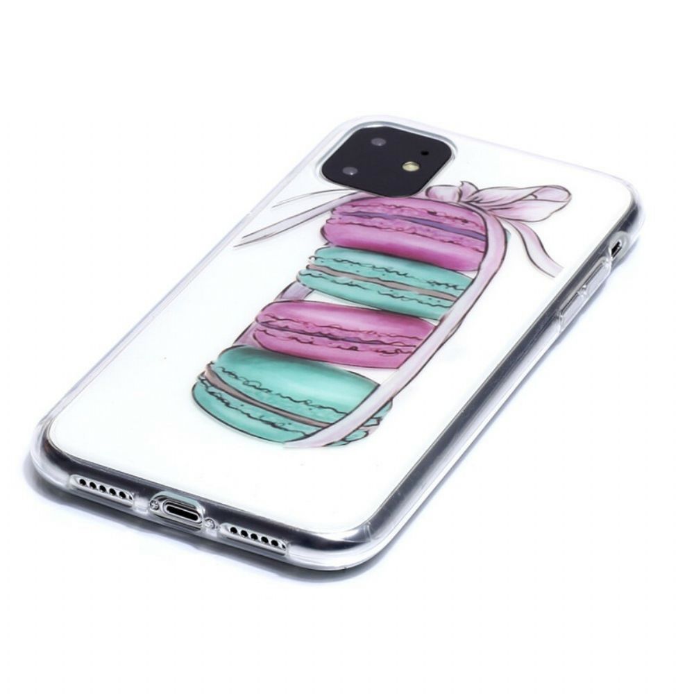 Hoesje voor iPhone 11 Transparante Gastronomische Macarons