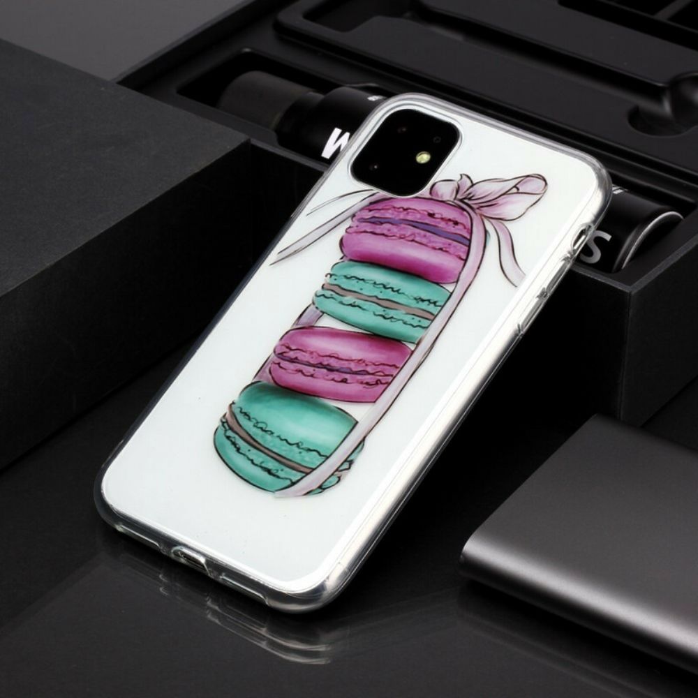 Hoesje voor iPhone 11 Transparante Gastronomische Macarons