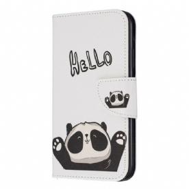 Leren Hoesje voor iPhone 11 Hallo Panda