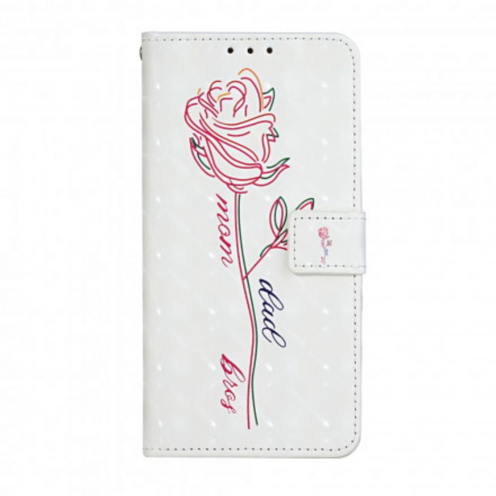 Leren Hoesje voor iPhone 11 Met Ketting Verstelbare Band Met Bloemen