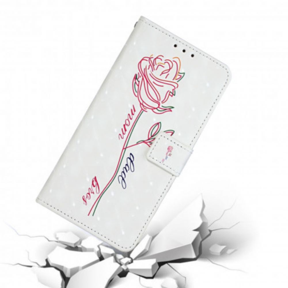 Leren Hoesje voor iPhone 11 Met Ketting Verstelbare Band Met Bloemen