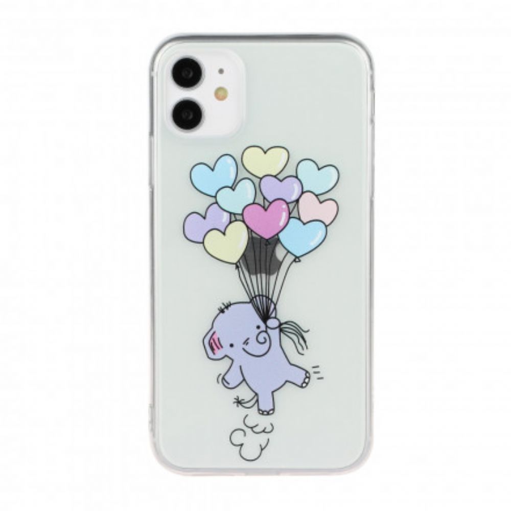 Telefoonhoesje voor iPhone 11 Olifantenballonnen