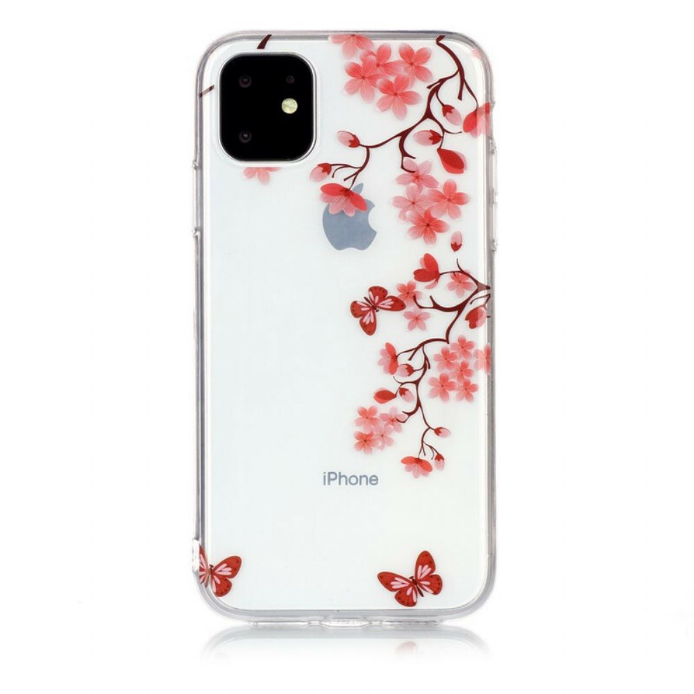 Telefoonhoesje voor iPhone 11 Vlindertak Transparant