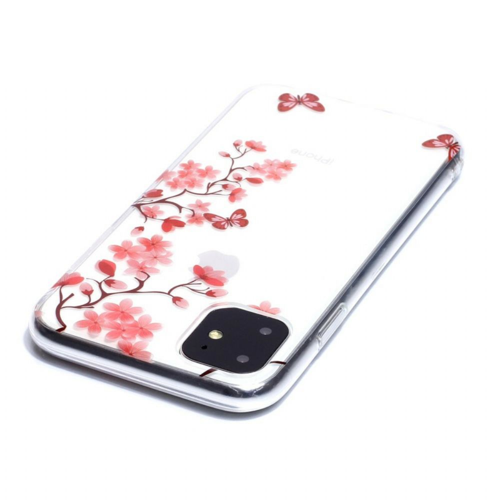 Telefoonhoesje voor iPhone 11 Vlindertak Transparant