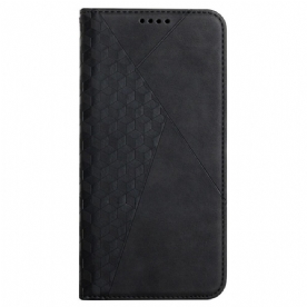 Bescherming Hoesje voor Samsung Galaxy S22 Ultra 5G Folio-hoesje Geo Leereffect