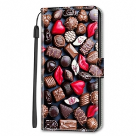 Flip Case voor Samsung Galaxy S22 Ultra 5G Chocolade