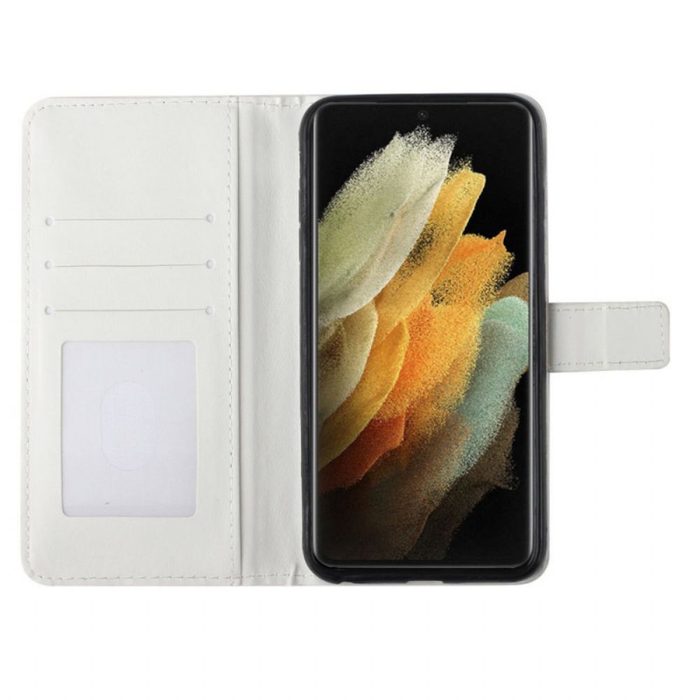 Folio-hoesje voor Samsung Galaxy S22 Ultra 5G Baby Liefde Paardebloem