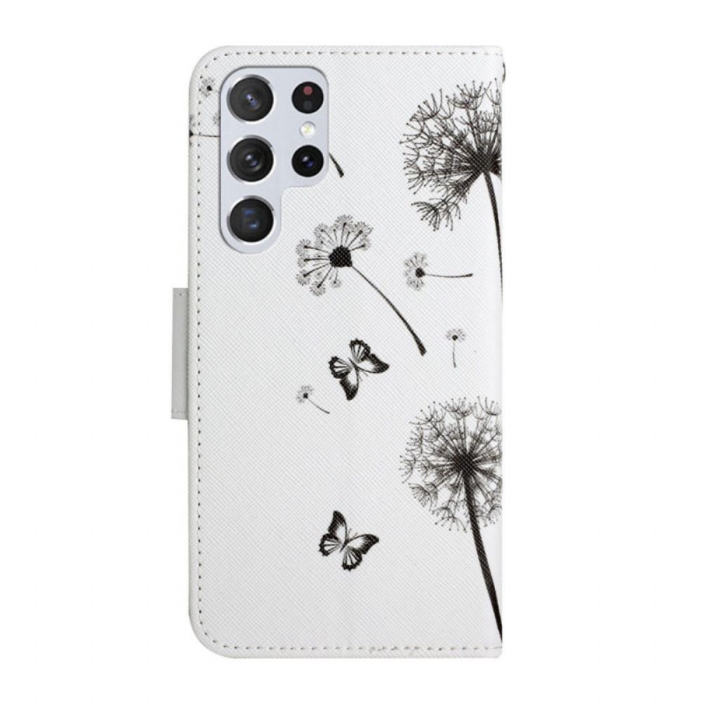 Folio-hoesje voor Samsung Galaxy S22 Ultra 5G Baby Liefde Paardebloem