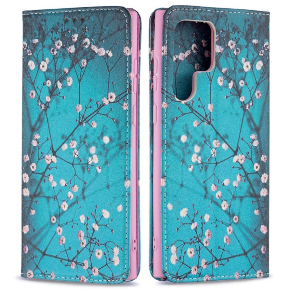 Folio-hoesje voor Samsung Galaxy S22 Ultra 5G Bloeiende Boom